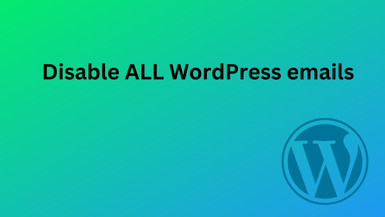 How To Disable Sending ALL Emails From Your WordPress Site Sanjeeb Aryal How to disable sending all emails from your wordpress site sanjeeb aryal